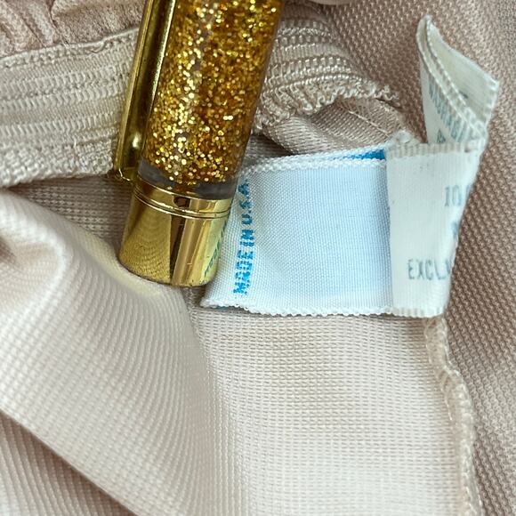 Vintage Vassarette Peach Full Nylon Elastic Waist Back Slit Slip Skirt Small - Picture 10 of 14